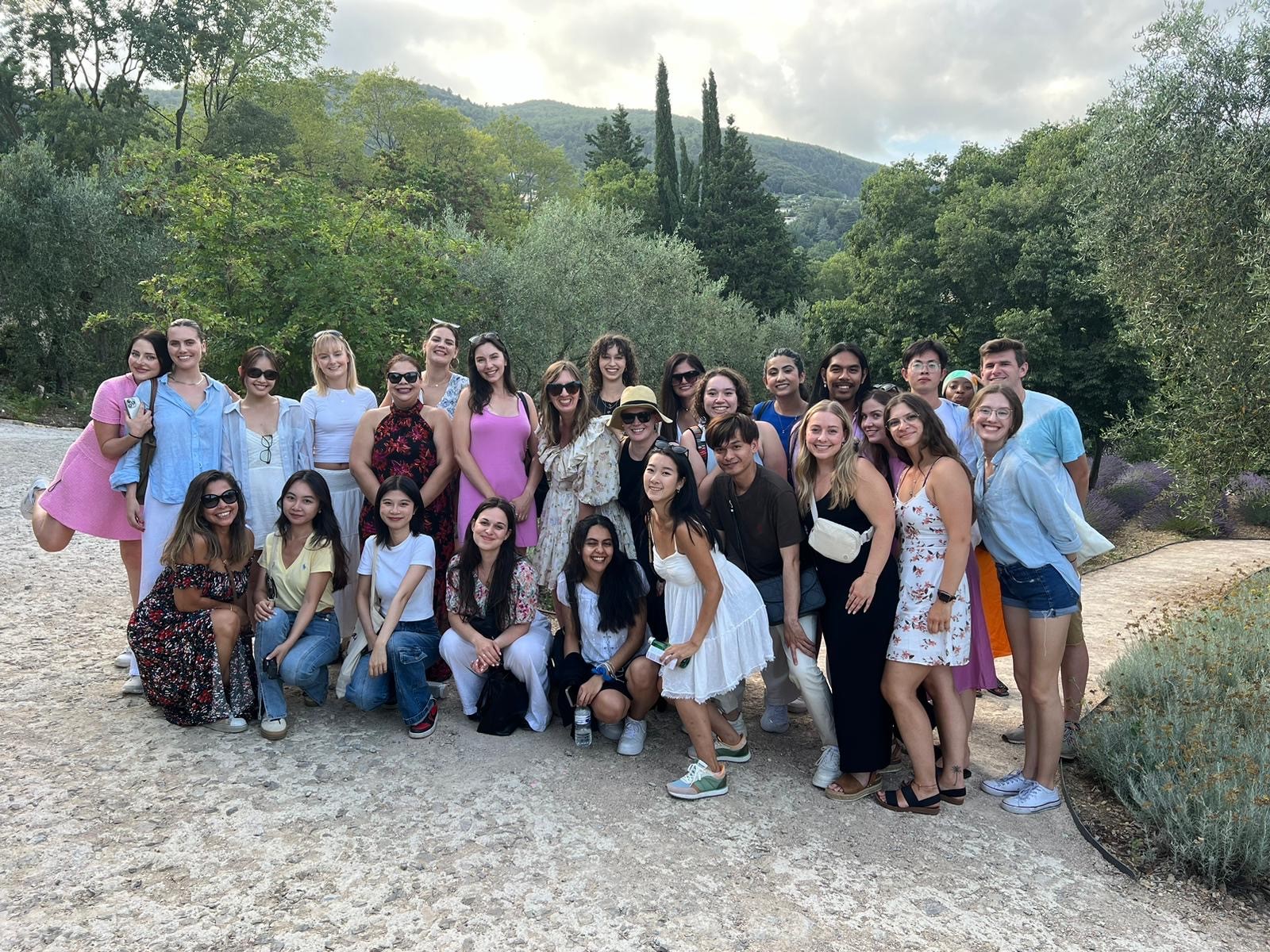 Group photo taken on the last day of the programme at the 'Domaine de la Rose, Lancôme' on the French Riviera